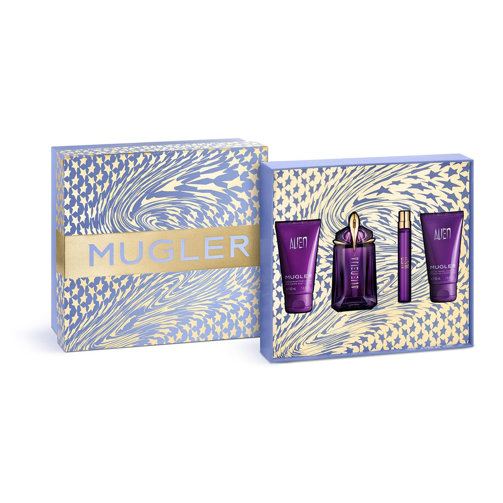 Mugler Alien 4-Piece Fragrance Gift Set – EDP, Lotion & Shower Gel