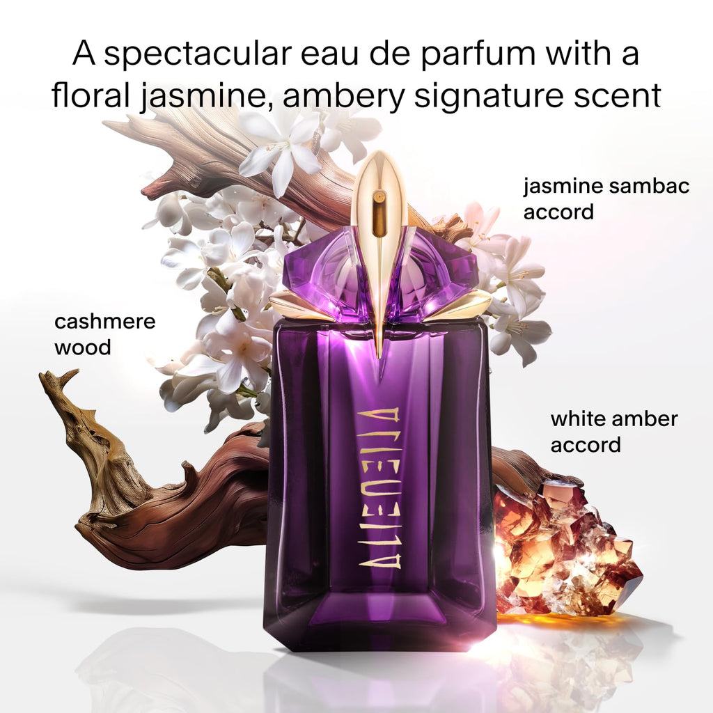 Mugler Alien Eau de Parfum – Women’s Floral & Woody Perfume, Jasmine, Cashmere Wood & Amber, 2.0 fl oz