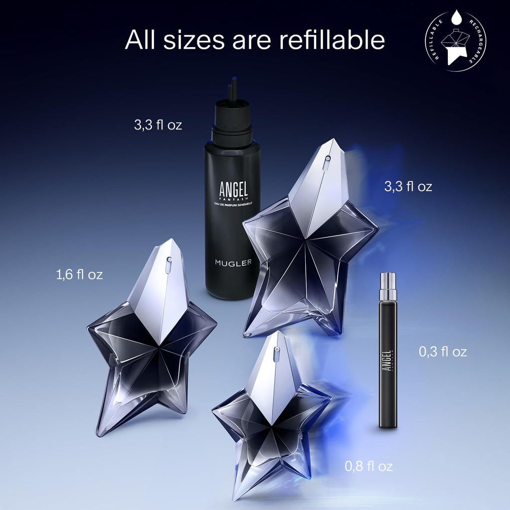 Mugler Angel Fantasm Eau de Parfum – Travel Size 0.33 oz | Pineapple, Coconut & Patchouli