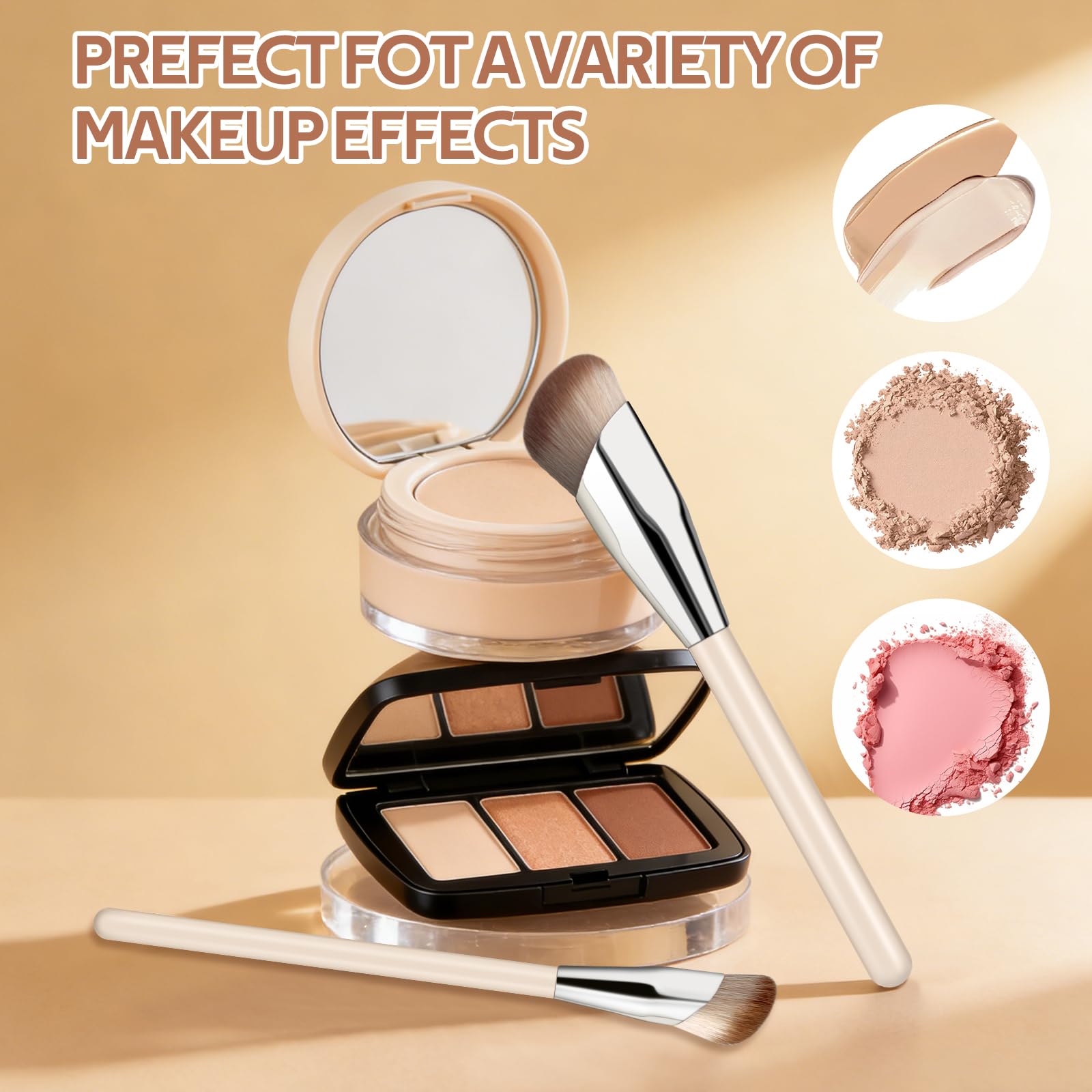 MUIIGOOD Angled Blush Brush Duo Pack – Sculpted Cheeks for Cream, Liquid & Powder Blush