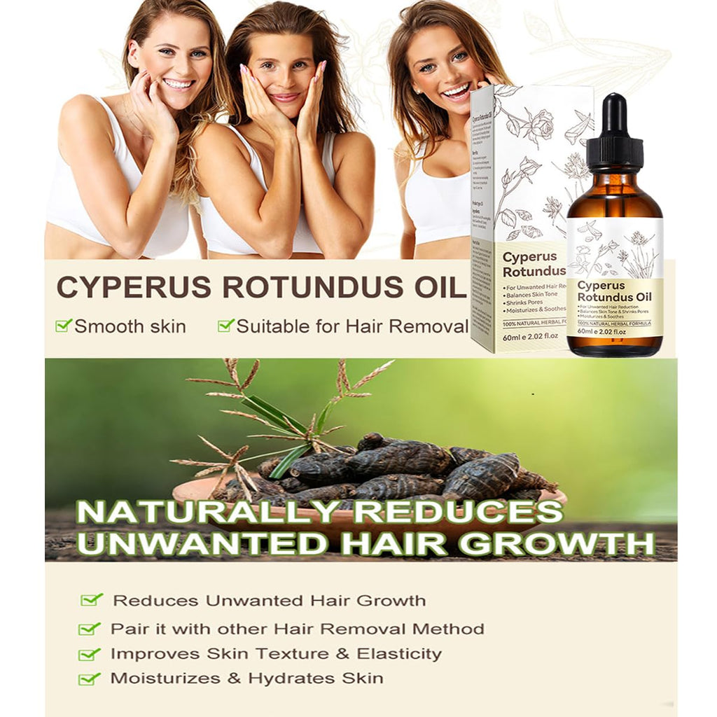 MULPG Cyperus Rotundus Oil – 2 Pack for Hair Removal | Moisturize & Smooth Skin (2.02 fl oz)