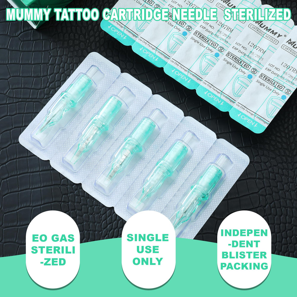 Mummy Cartridge Tattoo Needles Disposable 20Pcs Box – TG-1215RM