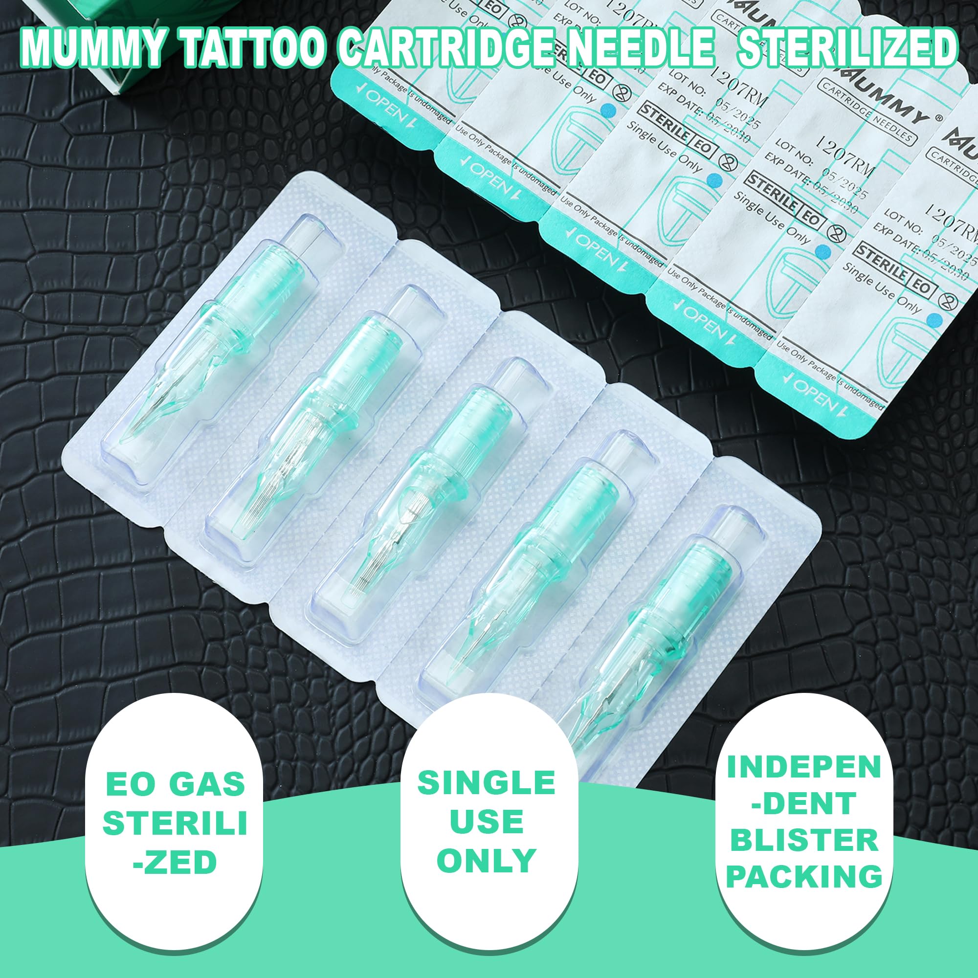 Mummy Cartridge Tattoo Needles Disposable 20Pcs Box – TG-1215RM