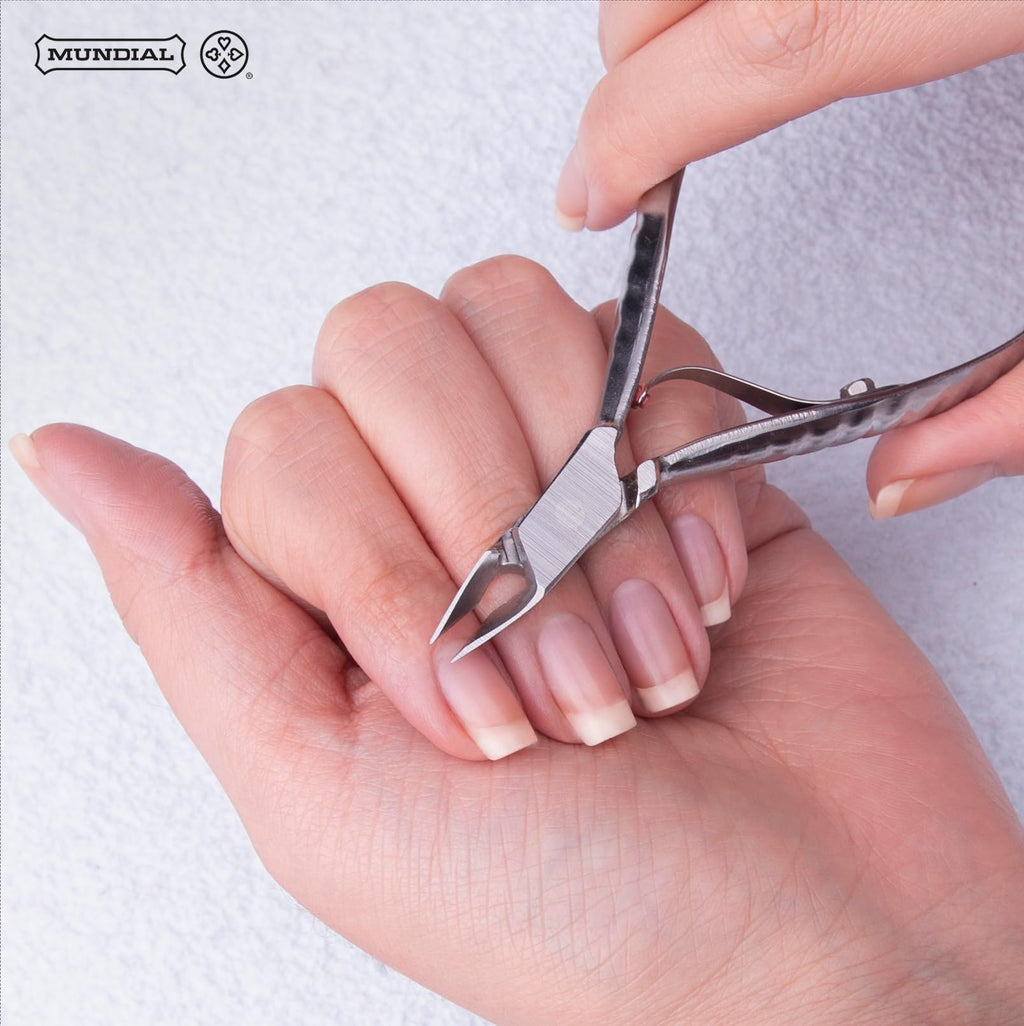 Mundial 722-PR Professional Cuticle Nippers – Stainless Steel, Sterilizable, Ergonomic (Pack of 2)