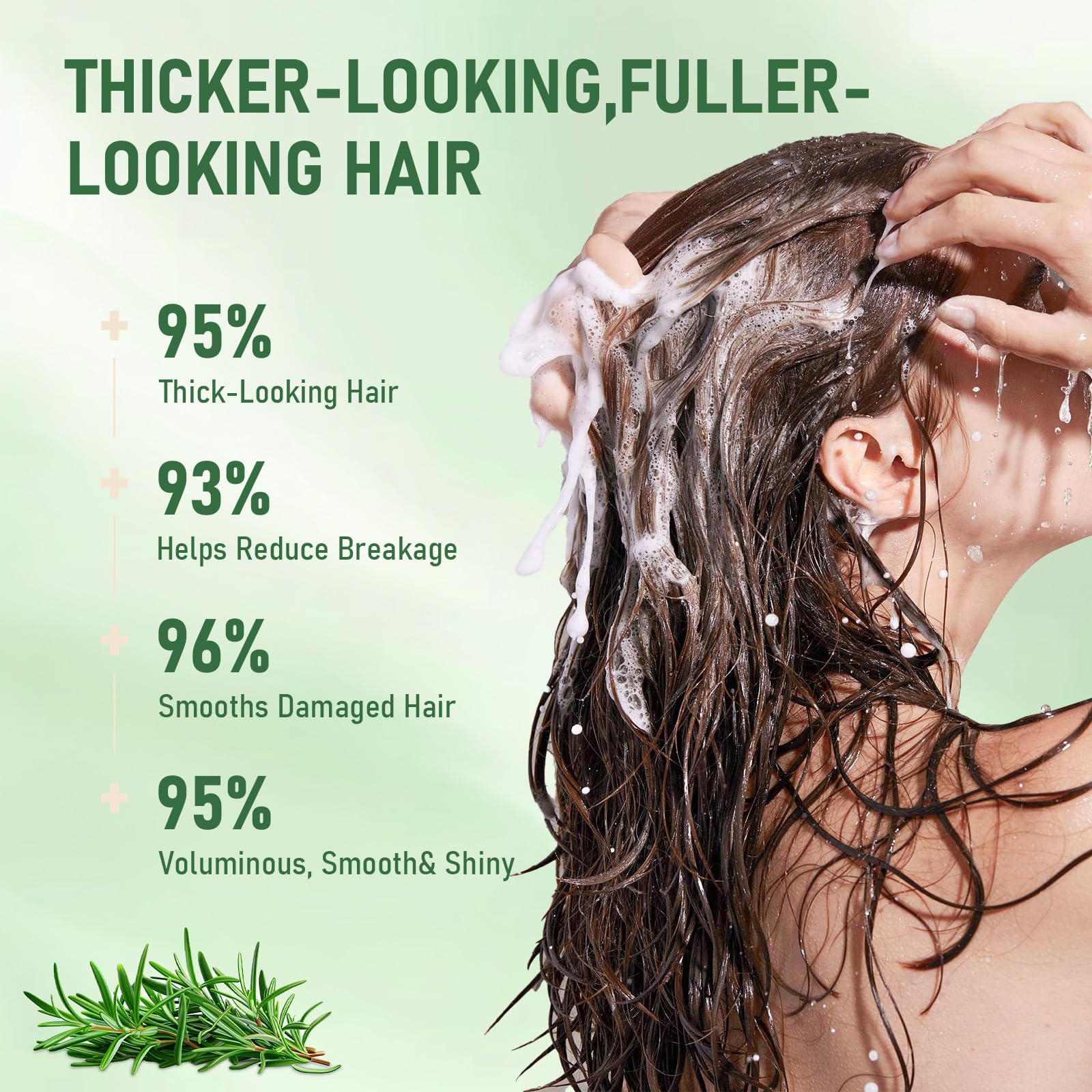 Muoyid 2pc Rosemary Hydrolyzed Keratin Shampoo – Organic Rosemary for Thicker, Stronger Hair