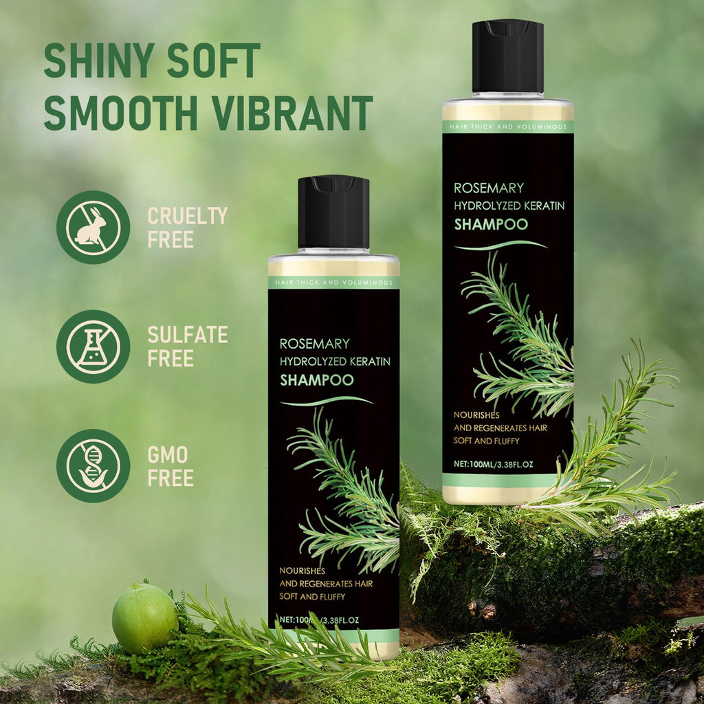 Muoyid 2pc Rosemary Hydrolyzed Keratin Shampoo – Organic Rosemary for Thicker, Stronger Hair