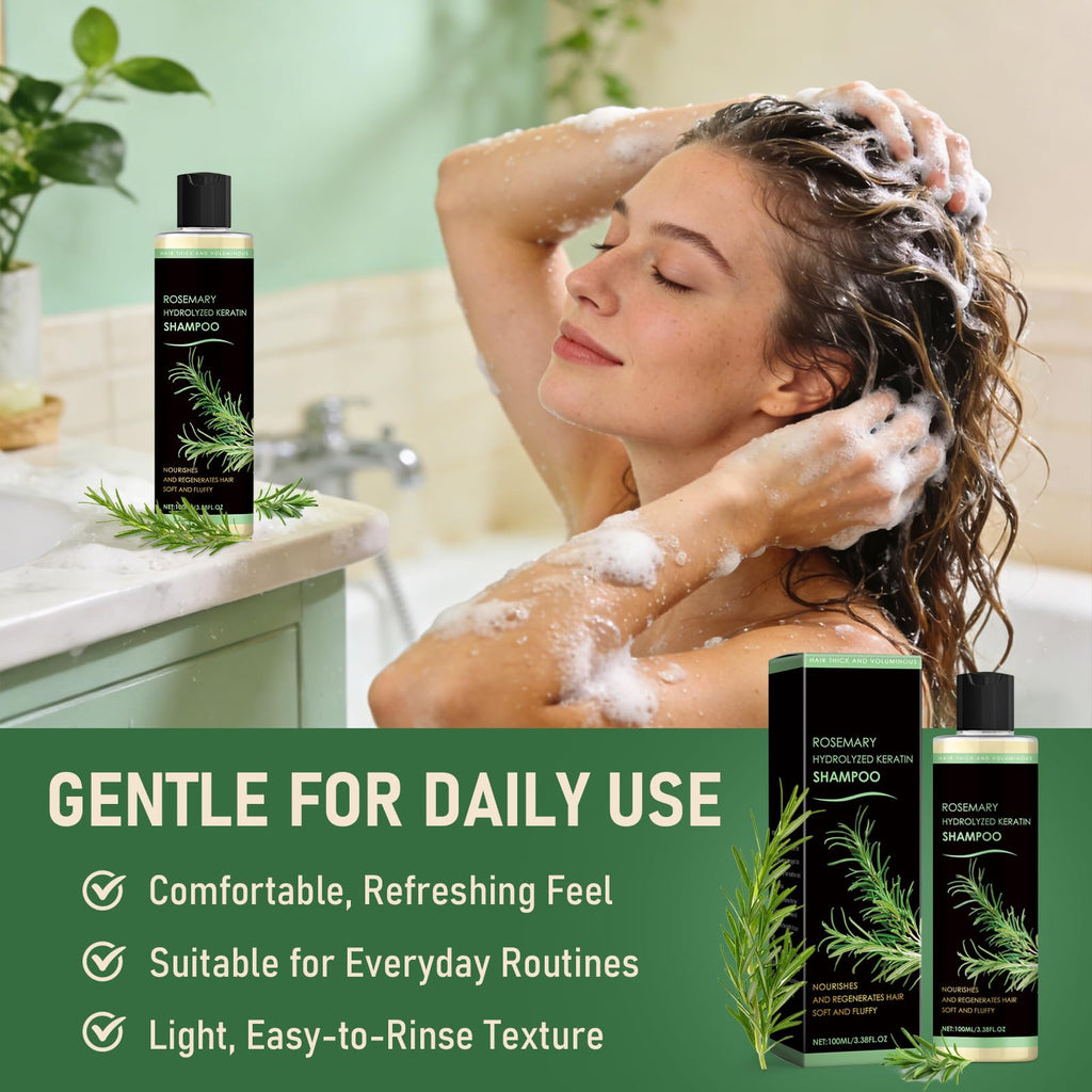Muoyid 2pc Rosemary Hydrolyzed Keratin Shampoo – Organic Rosemary for Thicker, Stronger Hair