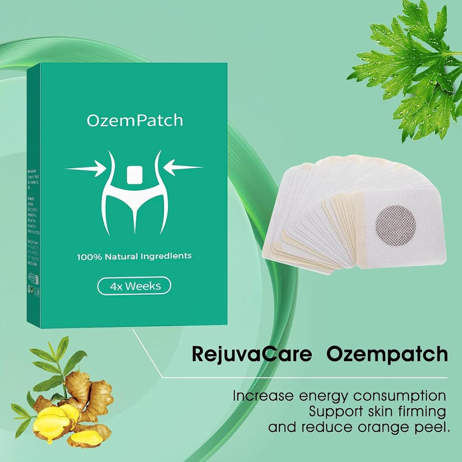MUPUFU Rejuvacare Ozem Body Patch – All-Over Natural Patch for Women & Men, 60 Count