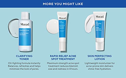 Murad Acne Control Clarifying Cleanser – Salicylic Acid & Green Tea for Clear, Balanced Skin – 2 fl oz