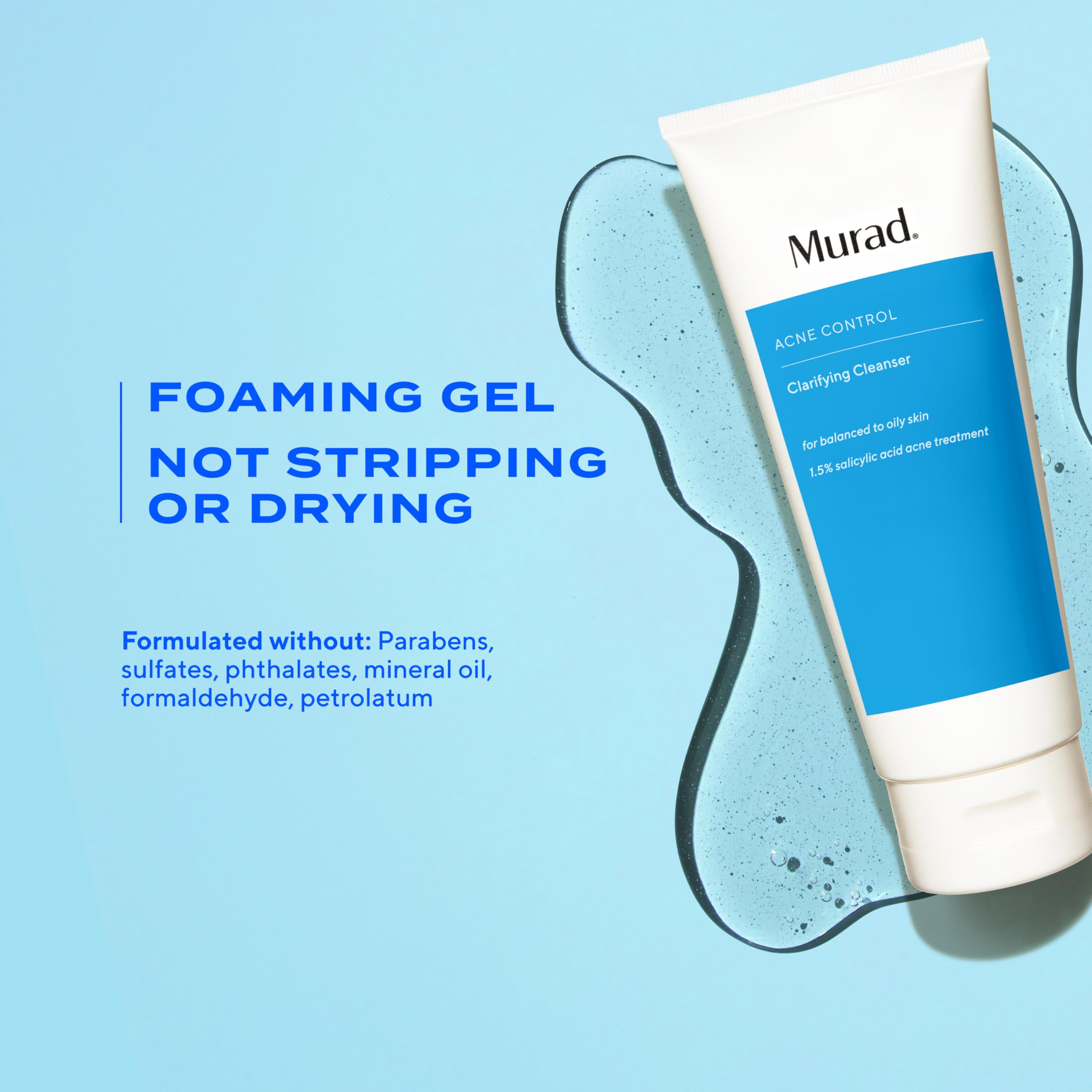 Murad Acne Control Clarifying Cleanser – Salicylic Acid & Green Tea for Oil Control (5 oz)