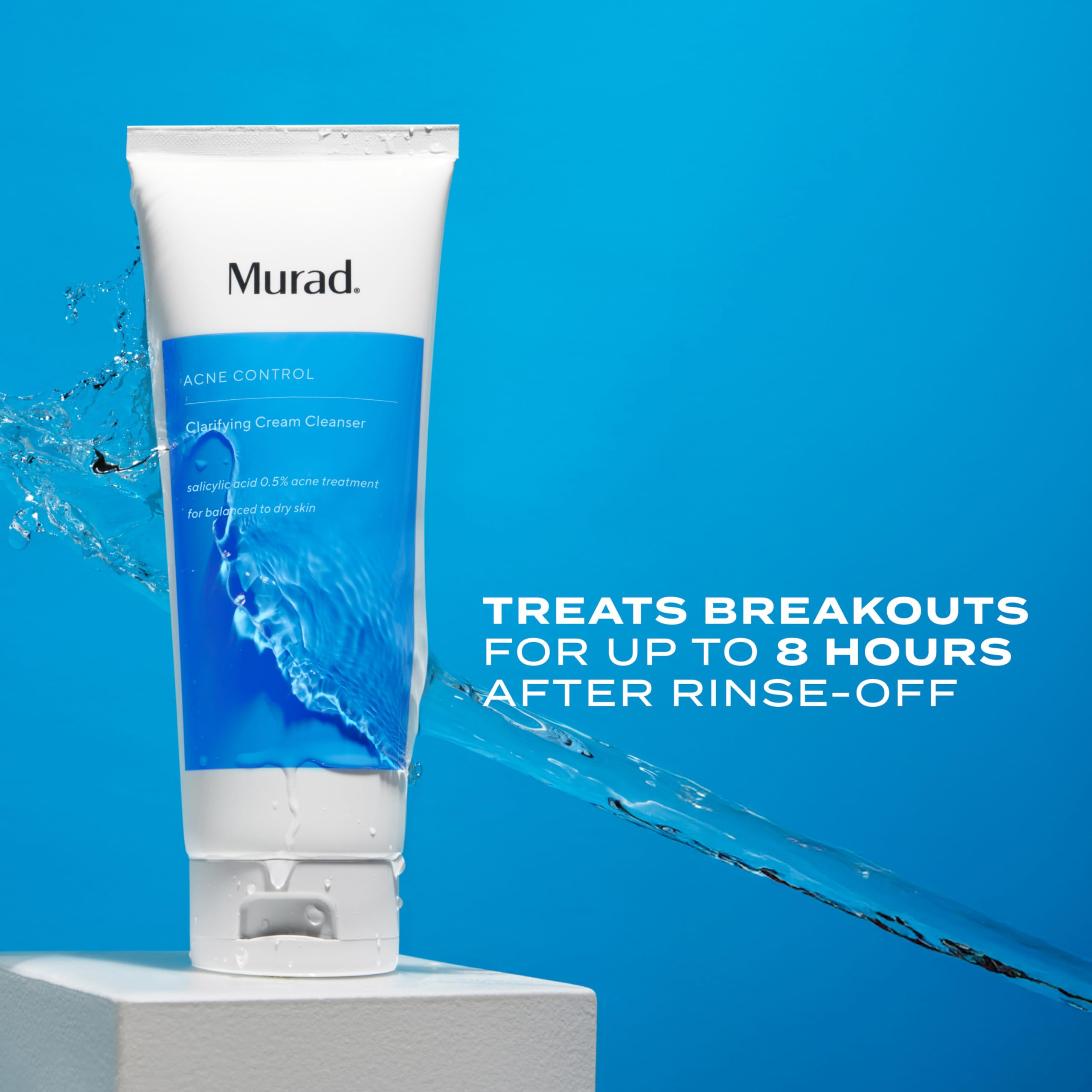 Murad Acne Control Clarifying Cream Cleanser | Gentle Salicylic Acid Face Wash for Acne-Prone Skin