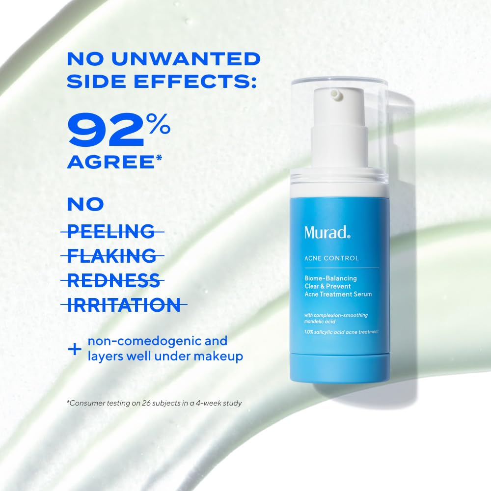 Murad Biome-Balancing Acne Treatment Serum – Salicylic, Mandelic & Glutamic Acids | 1.0 fl oz