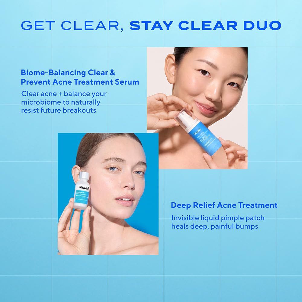 Murad Biome-Balancing Acne Treatment Serum – Salicylic, Mandelic & Glutamic Acids | 1.0 fl oz