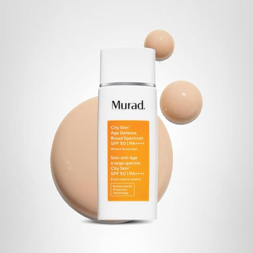 Murad City Skin Defense SPF 50 Mineral Sunscreen | Blue Light & Pollution Shield