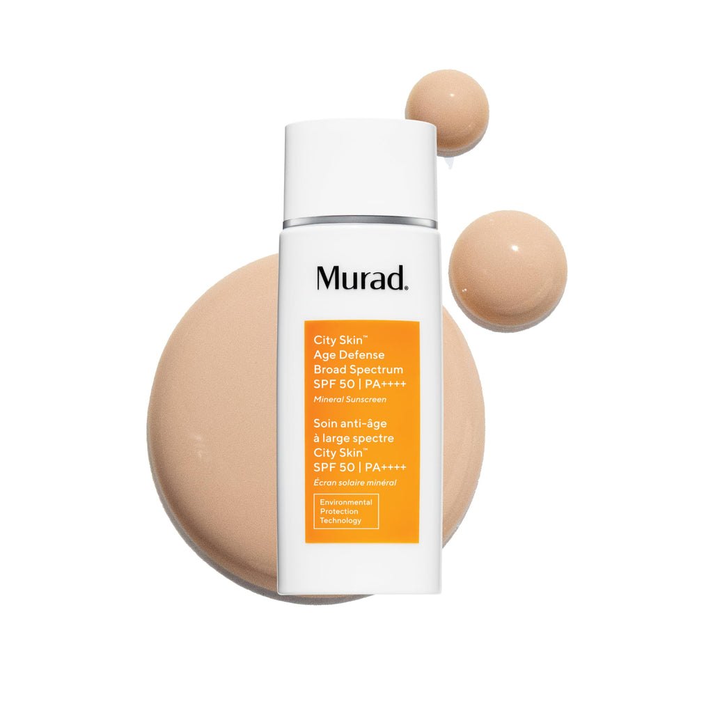 Murad City Skin Defense SPF 50 Mineral Sunscreen | Blue Light & Pollution Shield