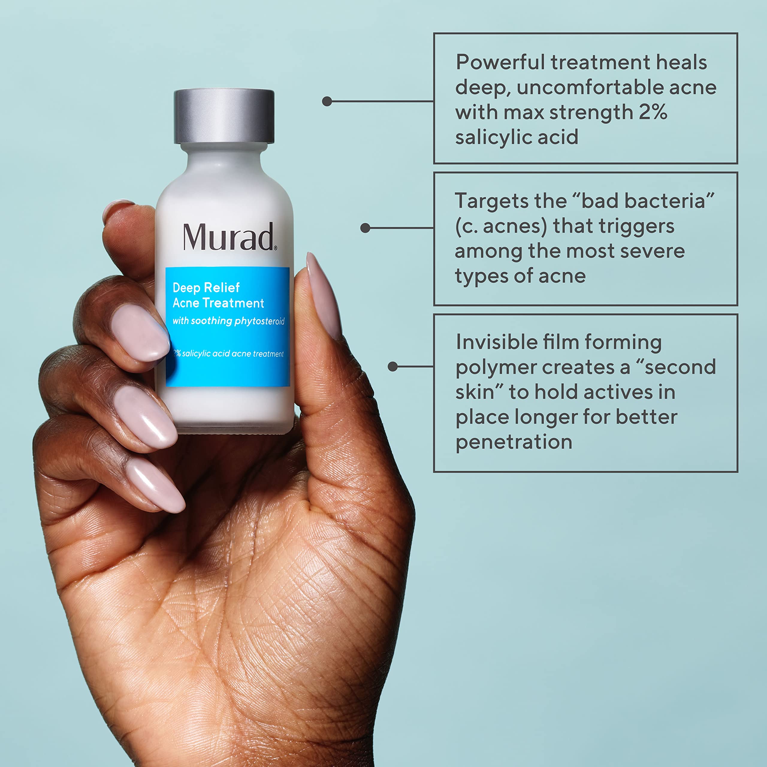 Murad Deep Relief Acne Treatment – 2% Salicylic Acid Spot Serum for Deep Breakouts