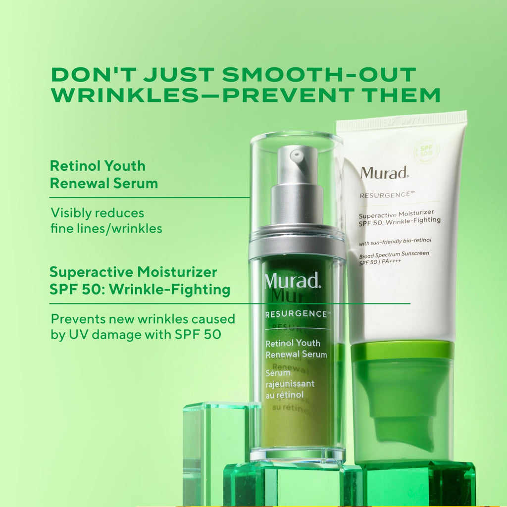 Murad Superactive SPF 50 Moisturizer – Bio-Retinoid Wrinkle-Fighting, Ultra-Sheer Sunscreen