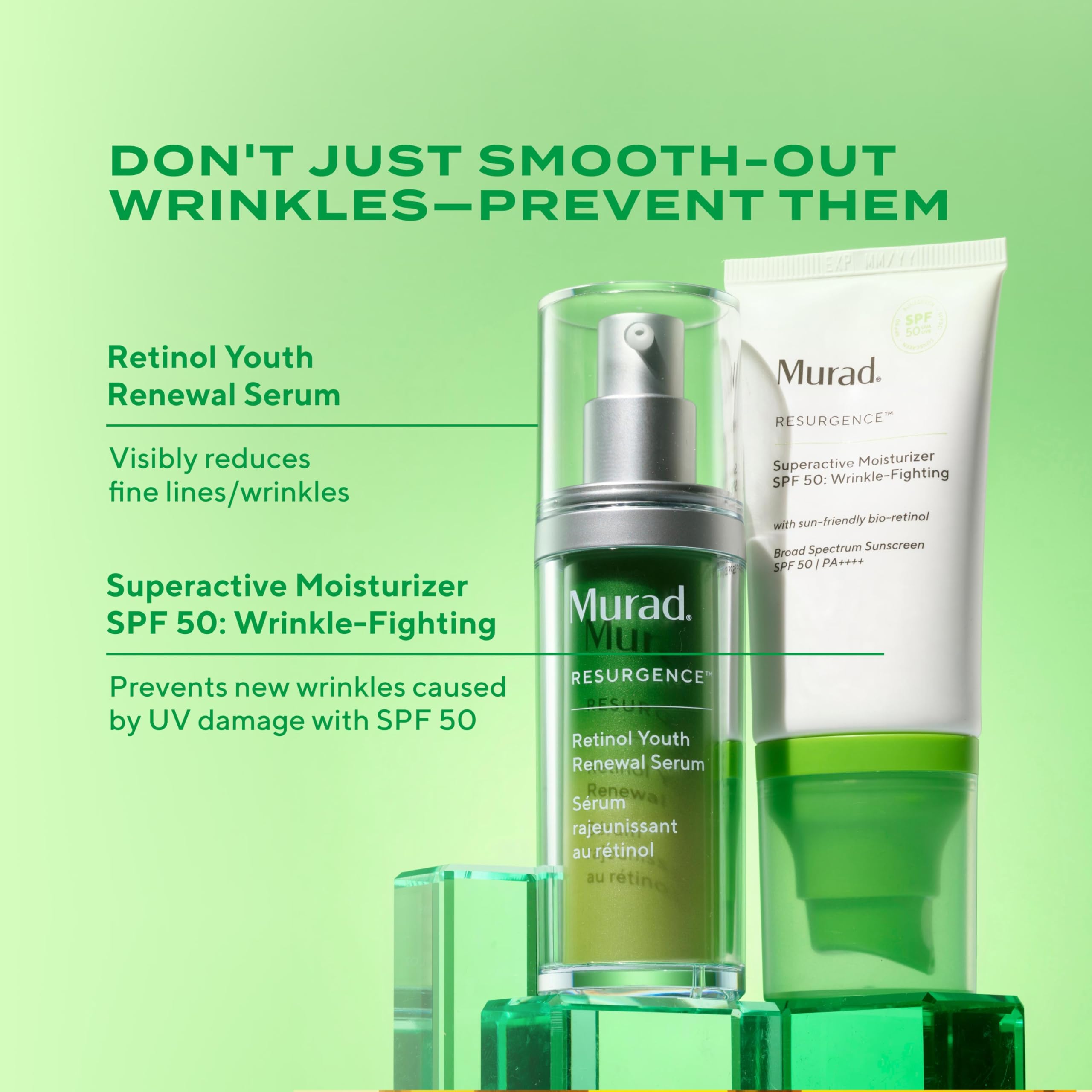 Murad Superactive SPF 50 Moisturizer – Bio-Retinoid Wrinkle-Fighting, Ultra-Sheer Sunscreen