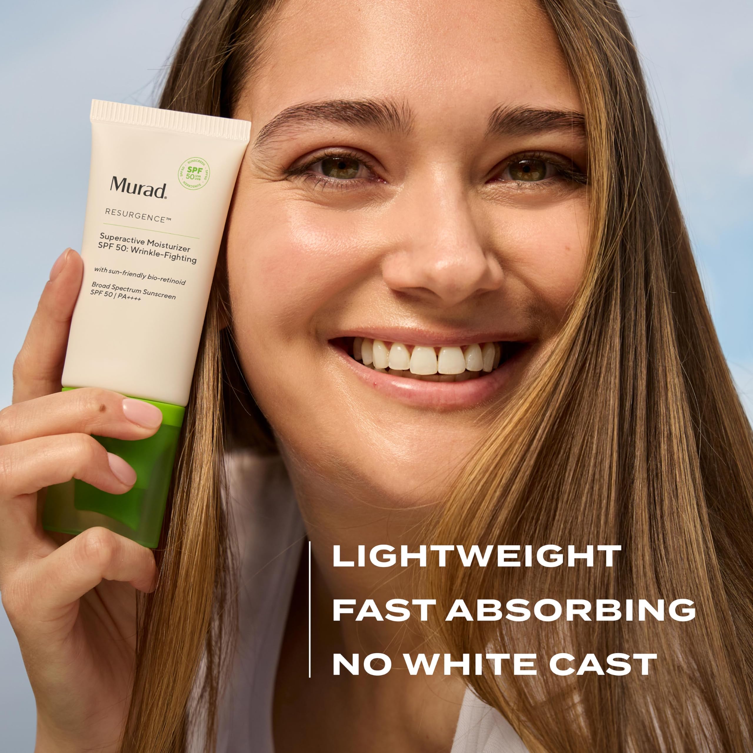 Murad Superactive SPF 50 Moisturizer – Bio-Retinoid Wrinkle-Fighting, Ultra-Sheer Sunscreen