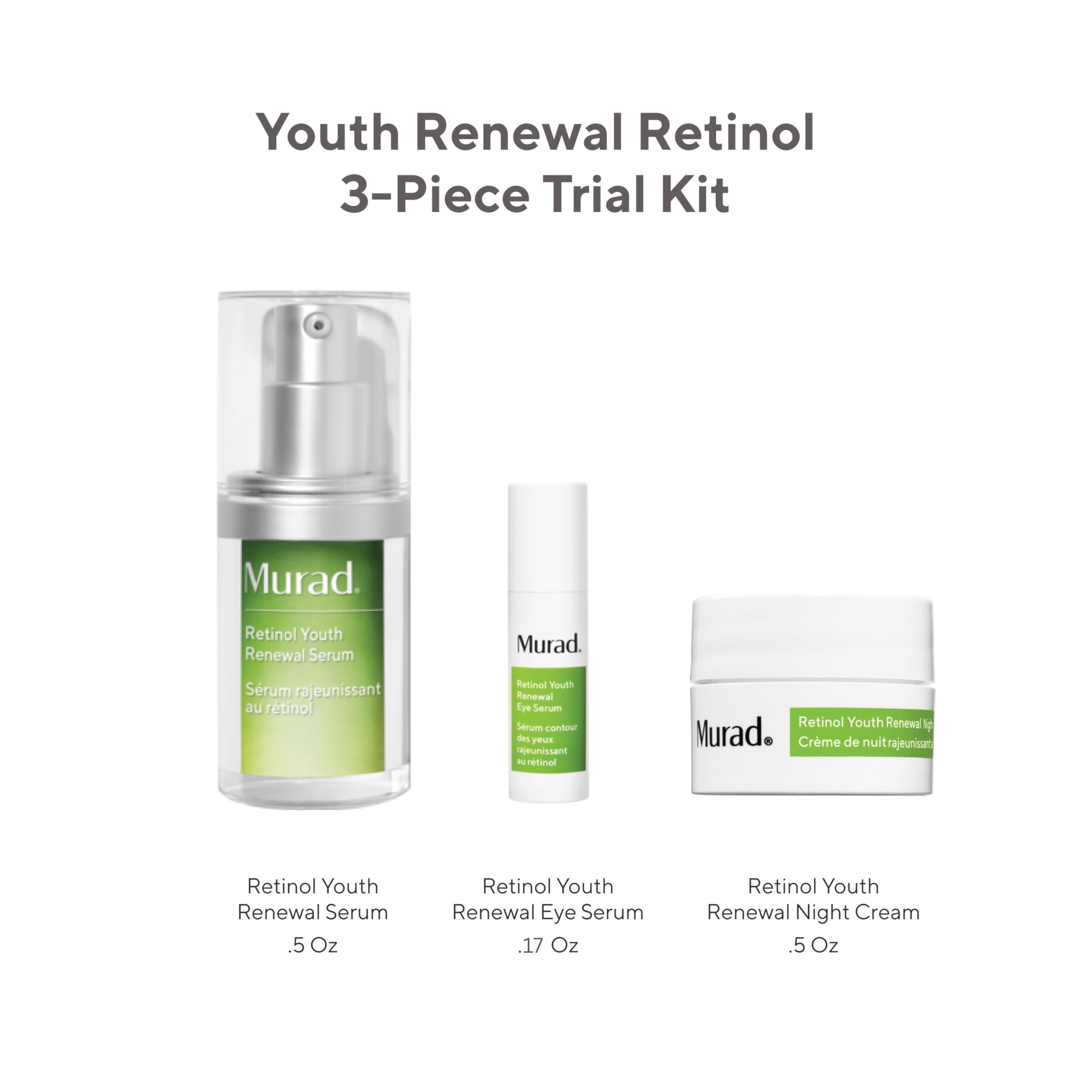 Murad Youth Renewal Retinol Trial Kit – 3-Piece Anti-Aging Set