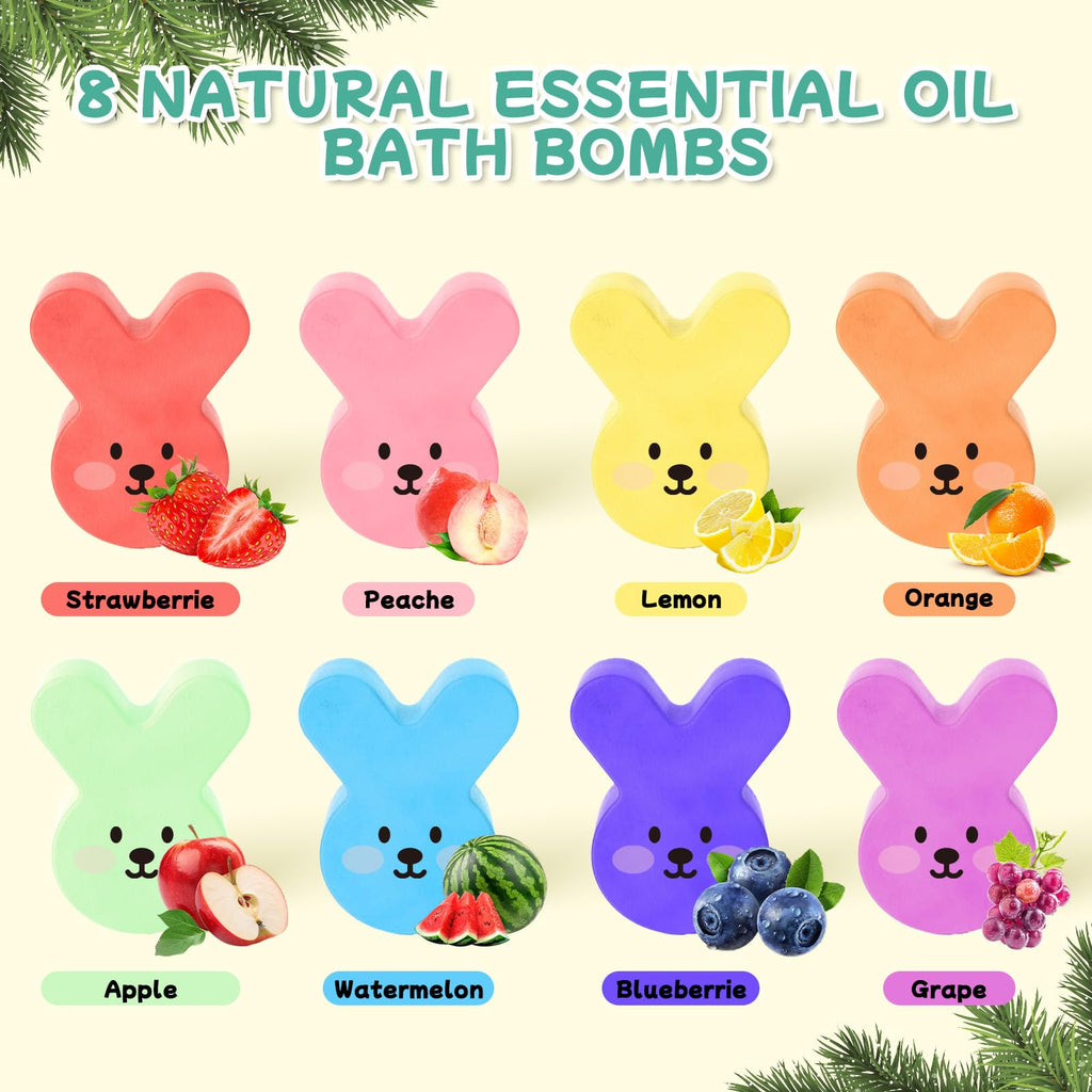 MURAN SHOWER Easter Egg Bath Bombs for Kids – 8-Pack with Surprise Inside