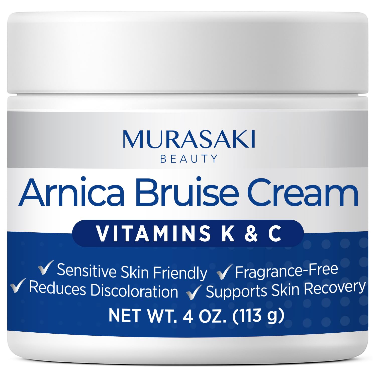 MURASAKI BEAUTY Arnica Bruise Cream Extra Strength – Sensitive Skin, Vitamins K, C and E, 4oz