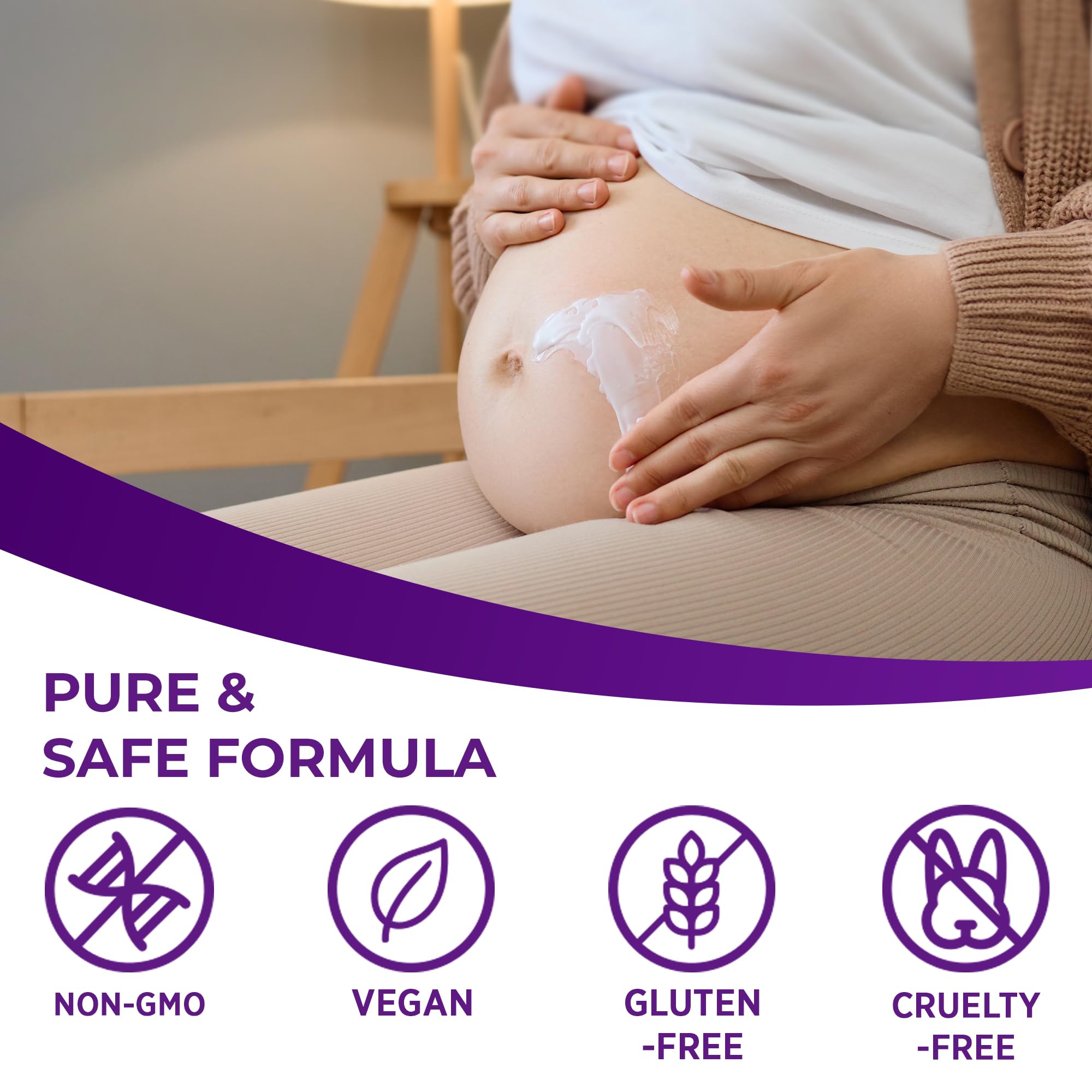 Murasaki Beauty Stretch Mark Cream for Pregnancy – 2 Pack Maternity Cream for Prevention & Elasticity (4 oz)