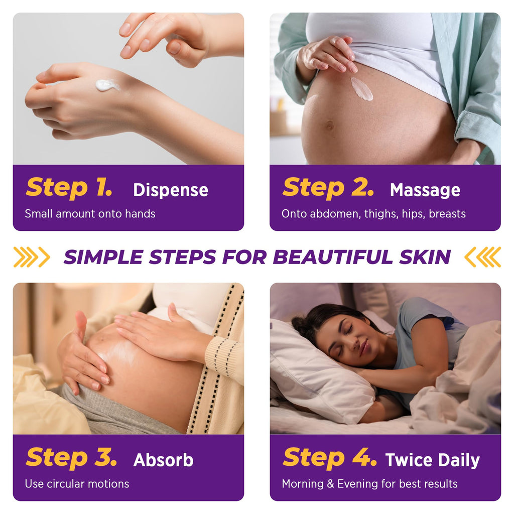 Murasaki Beauty Stretch Mark Cream for Pregnancy – 2 Pack Maternity Cream for Prevention & Elasticity (4 oz)
