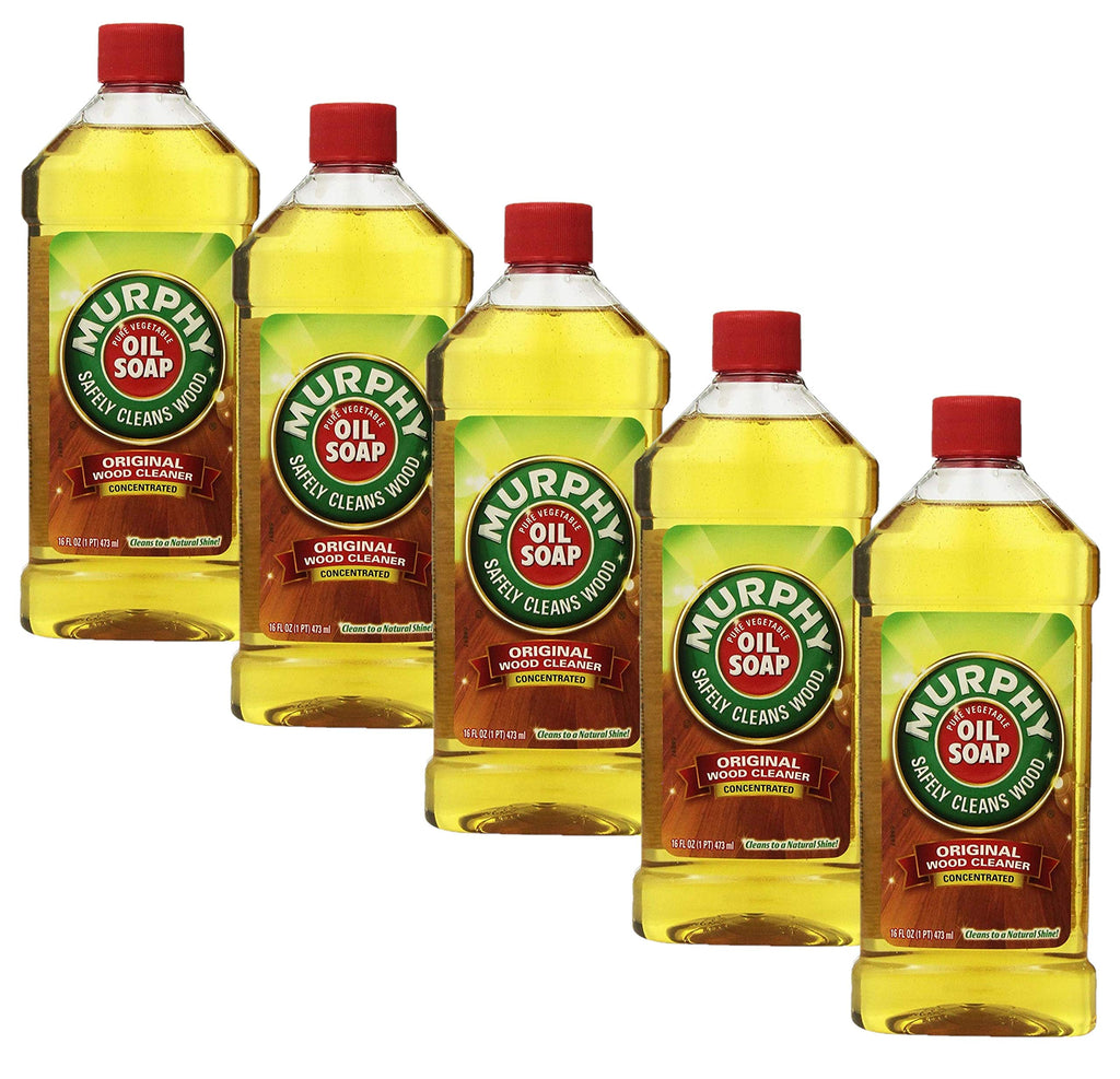 Murphy Oil Soap Original Formula – 16 fl oz (473 ml) Pack of 5 | Safe Wood & Laminate Cleaner