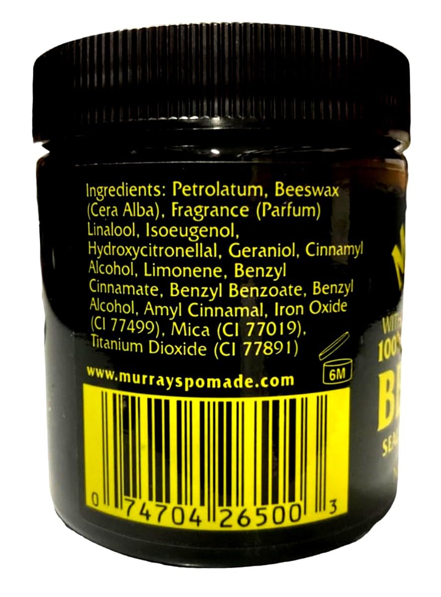 Murray's Black Beeswax, 3.5 oz (Pack of 3) | Strong Hold & Color-Depth