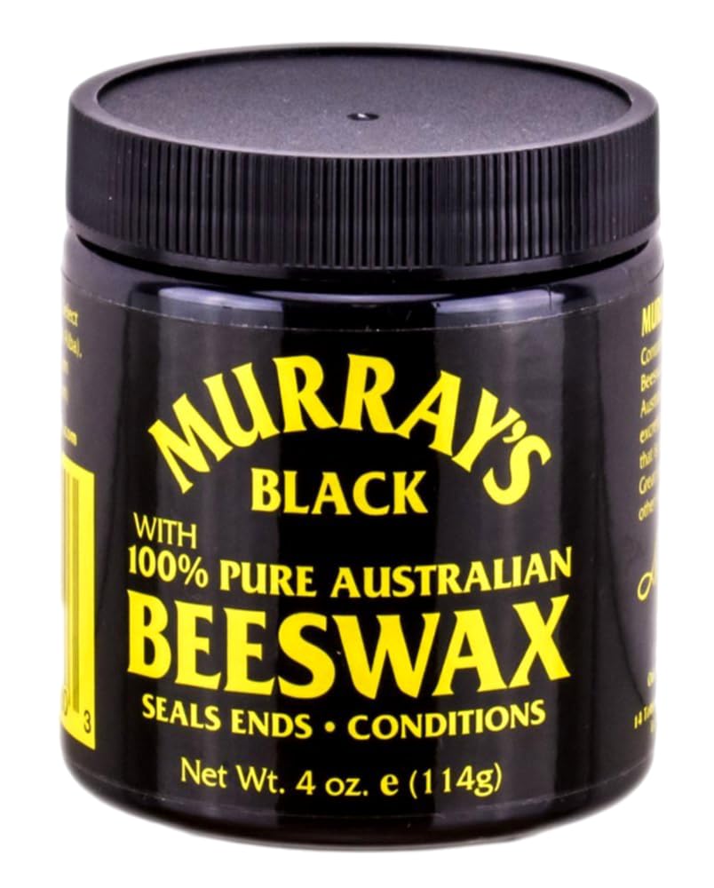 Murray's Black Beeswax, 3.5 oz (Pack of 3) | Strong Hold & Color-Depth