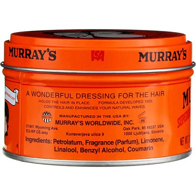 Murray's Superior Hair Dressing Pomade - 3 Oz (88 ml) - 3 Pack | Hold, Shine, No Acids or Alkalies