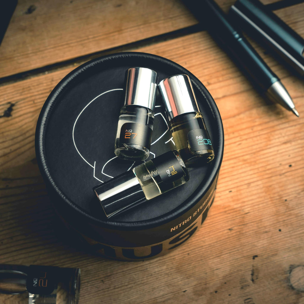 Musk & Hustle Nitro Musk: Pure Oil Fragrances – Creed Aventus, Acq. Di Geo, Bleu de Cologne, Grey Vetiver (2013 Legacy Edition)