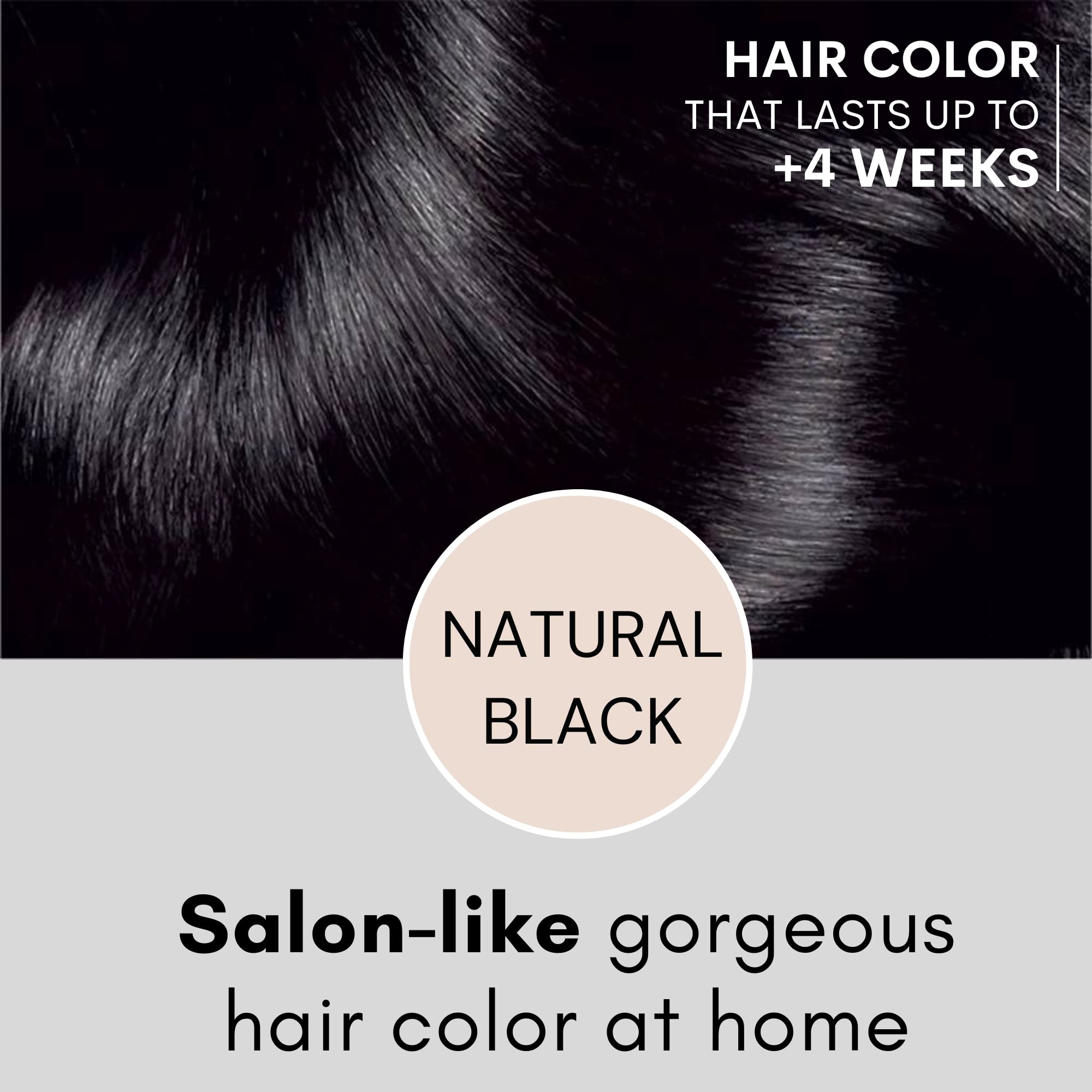 Muun Black Hair Dye Shampoo – 3-in-1 Ammonia-Free Color, Gray Coverage, 400ml