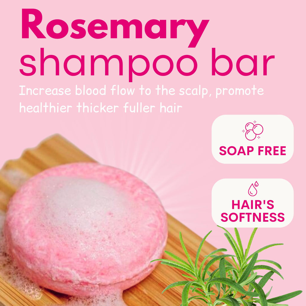 Muun Ginger Rosemary & Rice Water Shampoo Bar Pack 3 – Hair Growth, Thickening & pH Balanced