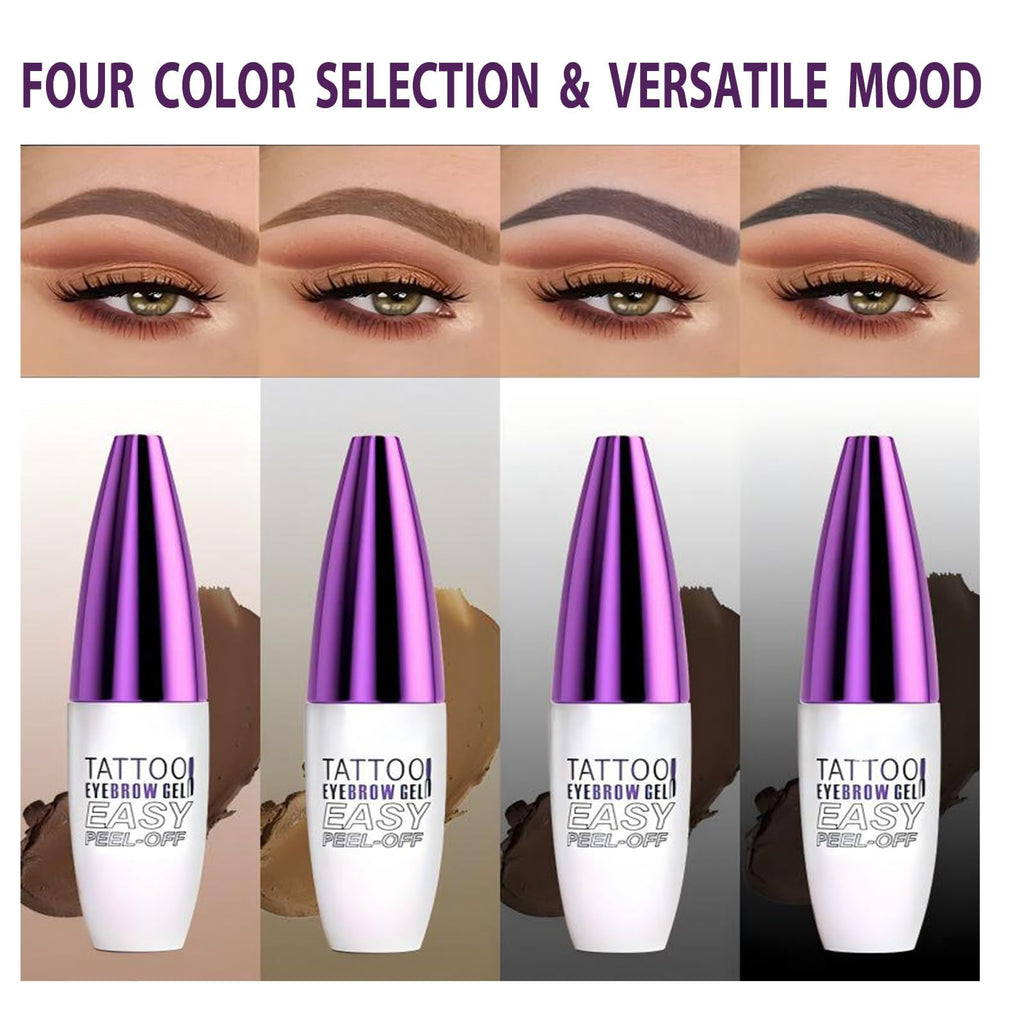 MVC 2 Pack Tattoo Eyebrow Gel Peel Off — Waterproof & Easy Peel (Black)