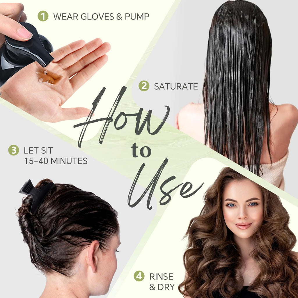 Mxvbaty Blonde Brown Hair Dye Shampoo 3-in-1 | Instant Color, Root Touch Up, 16.9 fl oz