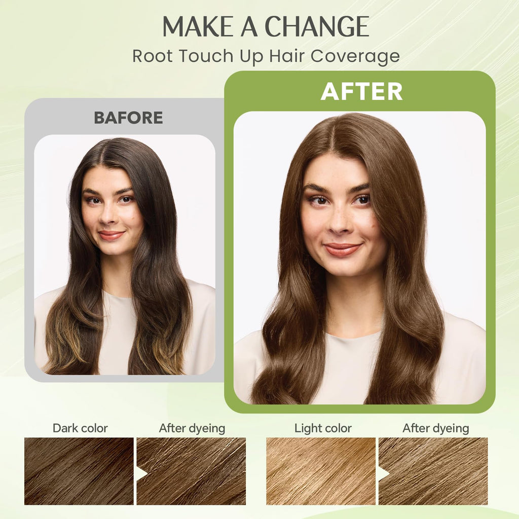 Mxvbaty Light Brown Hair Dye Shampoo 3-in-1 | Root Touch Up, 16.9 oz