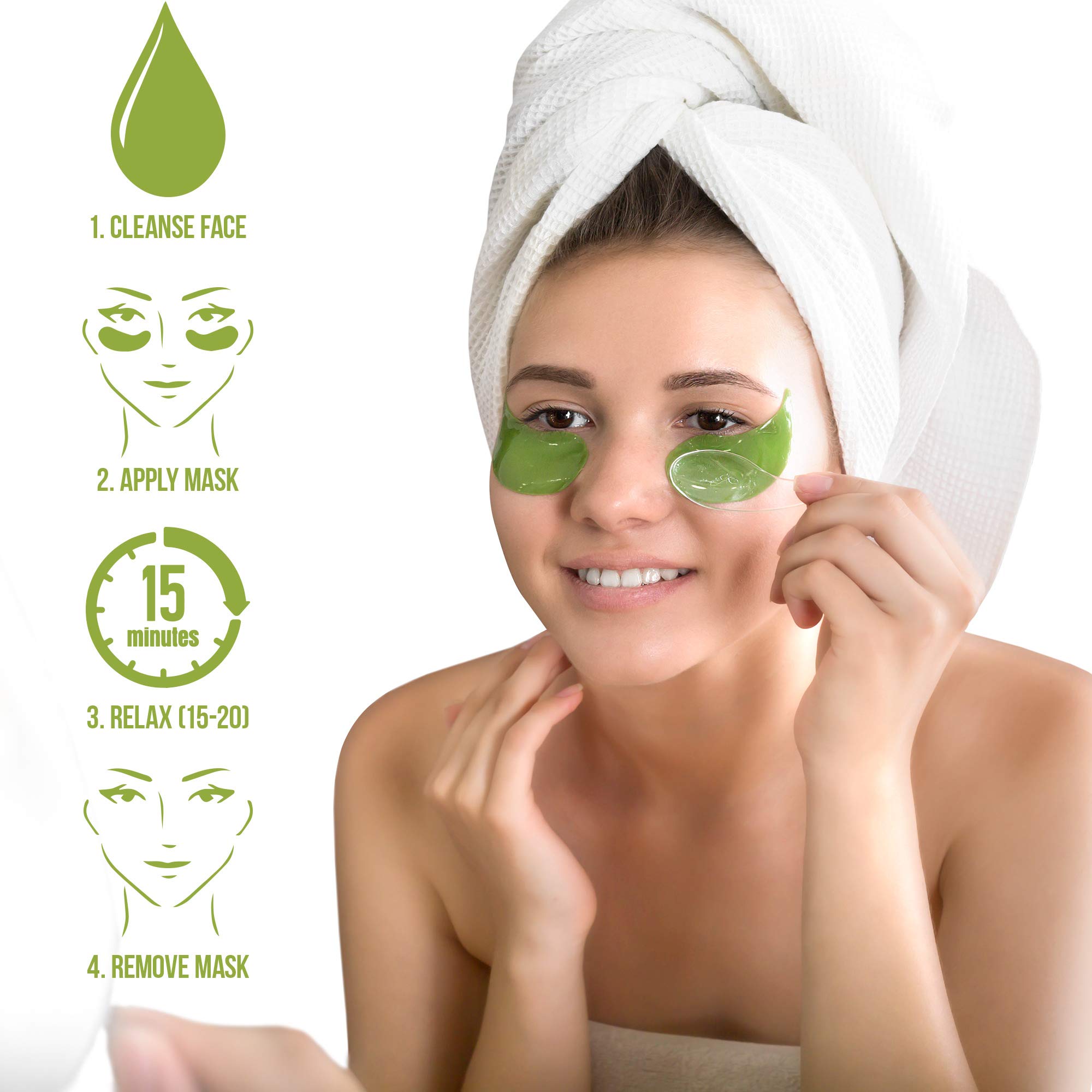My Alle Care Aloe Vera Eye Treatment Mask – 30 Pairs Hydrogel Under-Eye Patches
