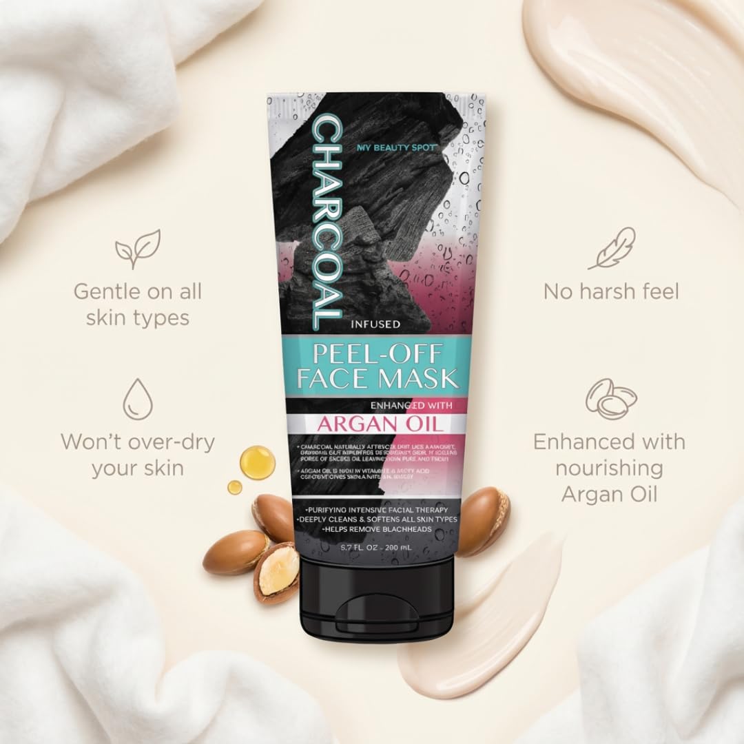 My Beauty Spot Charcoal Peel-Off Face Mask with Argan Oil (6.7 oz)