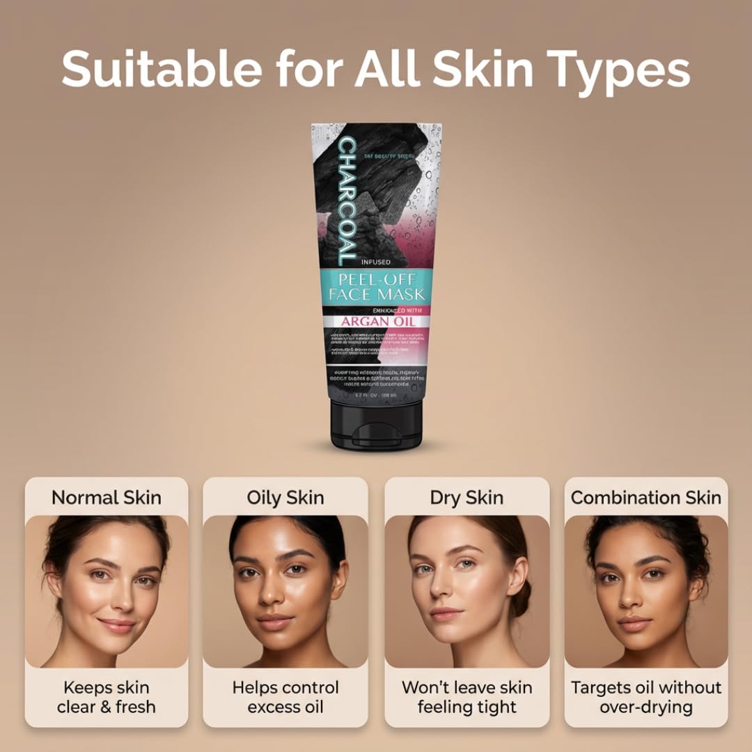 My Beauty Spot Charcoal Peel-Off Face Mask with Argan Oil (6.7 oz)