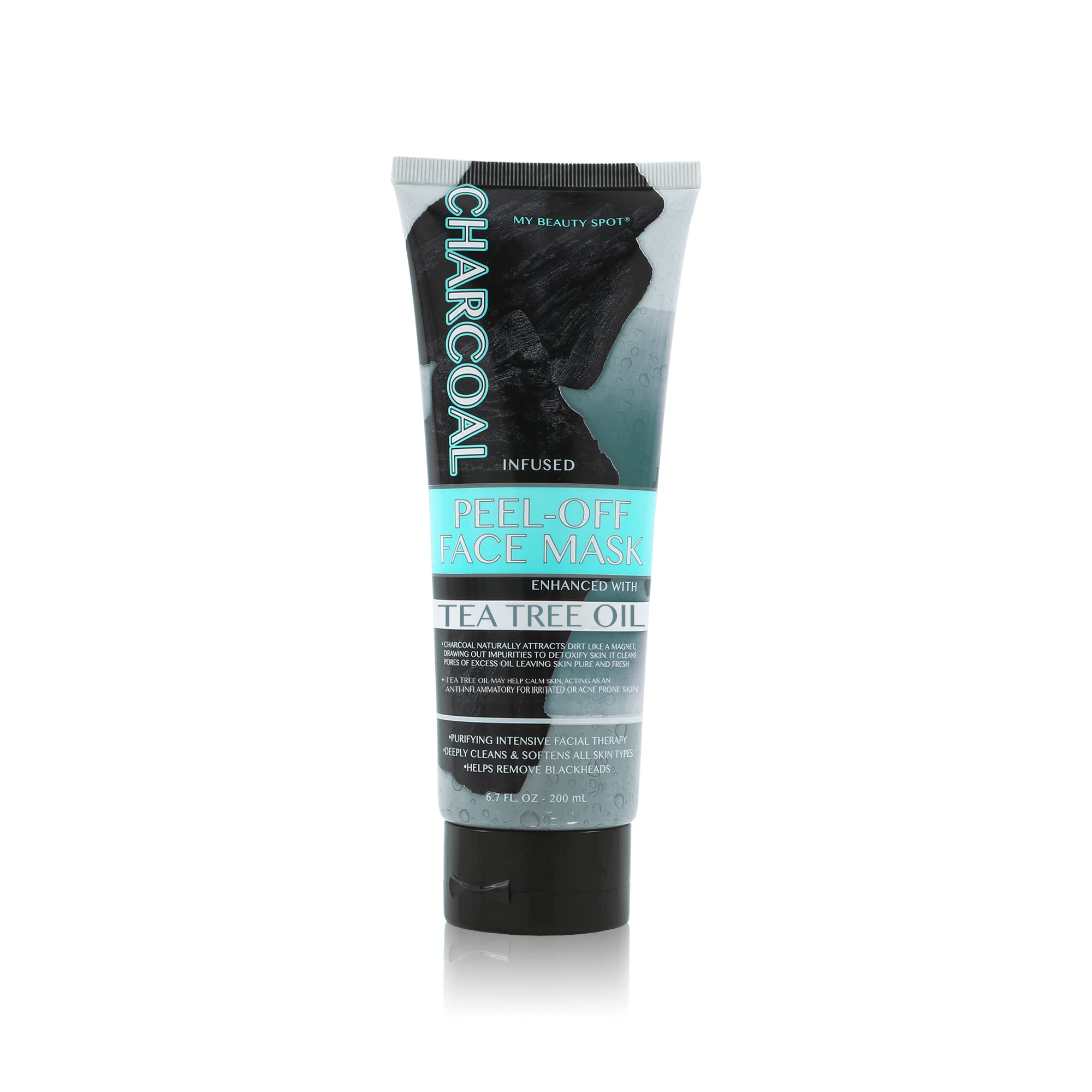 My Beauty Spot Charcoal Peel-Off Mask with Tea Tree, 6.7oz – Detoxify Pores
