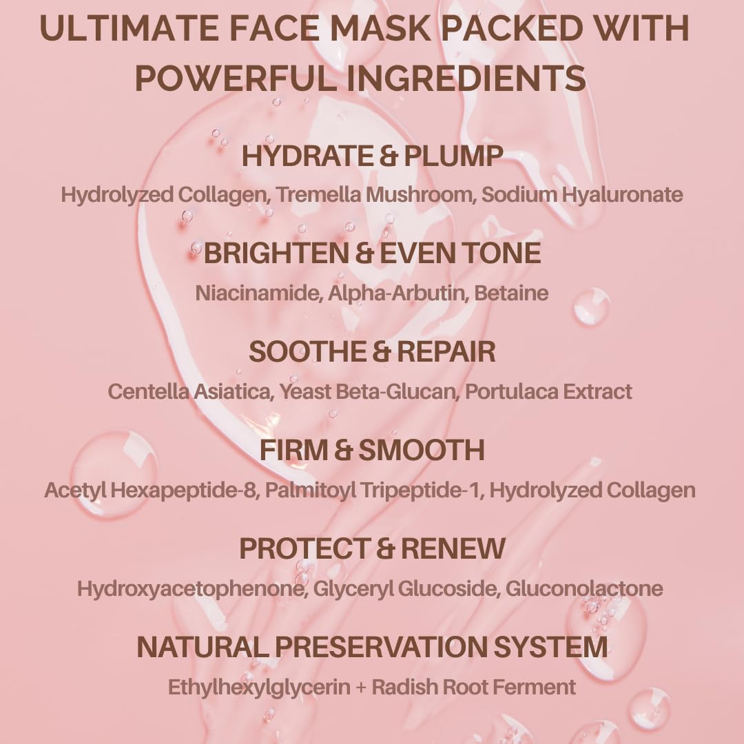My Flexy Bio Collagen Overnight Mask – Peptides, Hyaluronic Acid & Antioxidants (4 Pack)