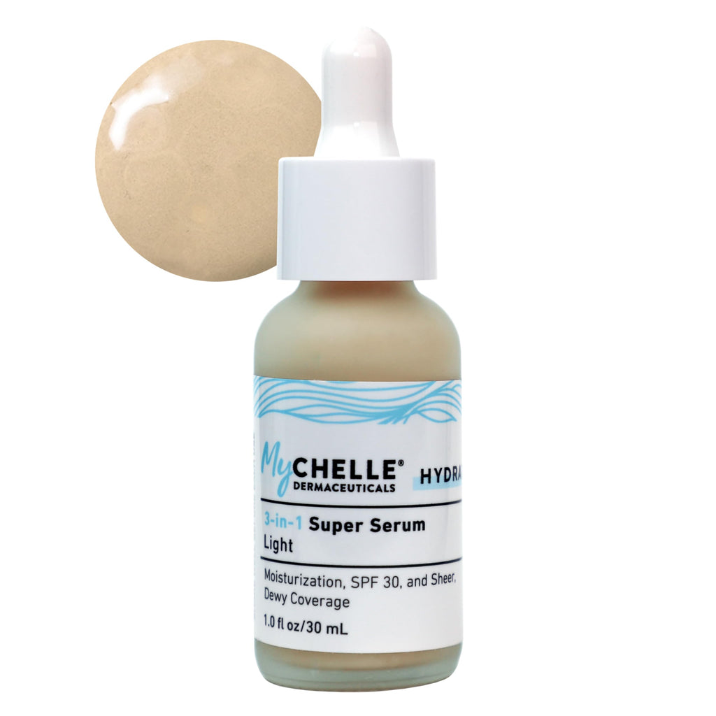 MyCHELLE Light 3-in-1 Super Serum, 1 oz – Tinted Moisturizer with Mineral SPF