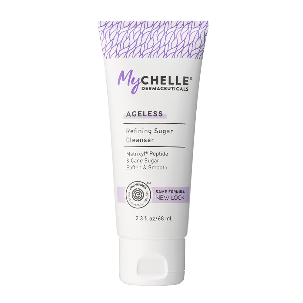 MyCHELLE Dermaceuticals Refining Sugar Cleanser, 2.3 Fl Oz – Matrixyl Peptide & Cane Sugar Exfoliating Cleanser