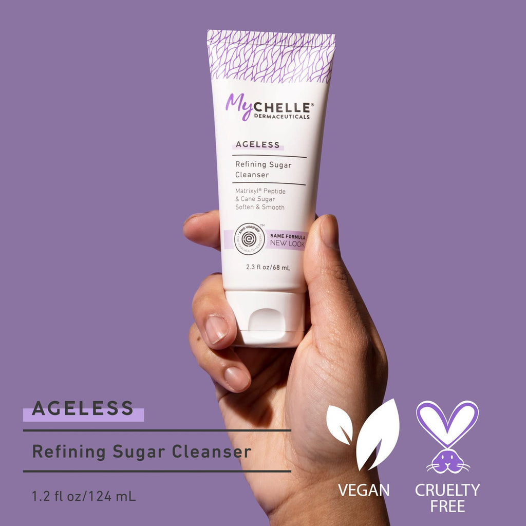 MyCHELLE Dermaceuticals Refining Sugar Cleanser, 2.3 Fl Oz – Matrixyl Peptide & Cane Sugar Exfoliating Cleanser