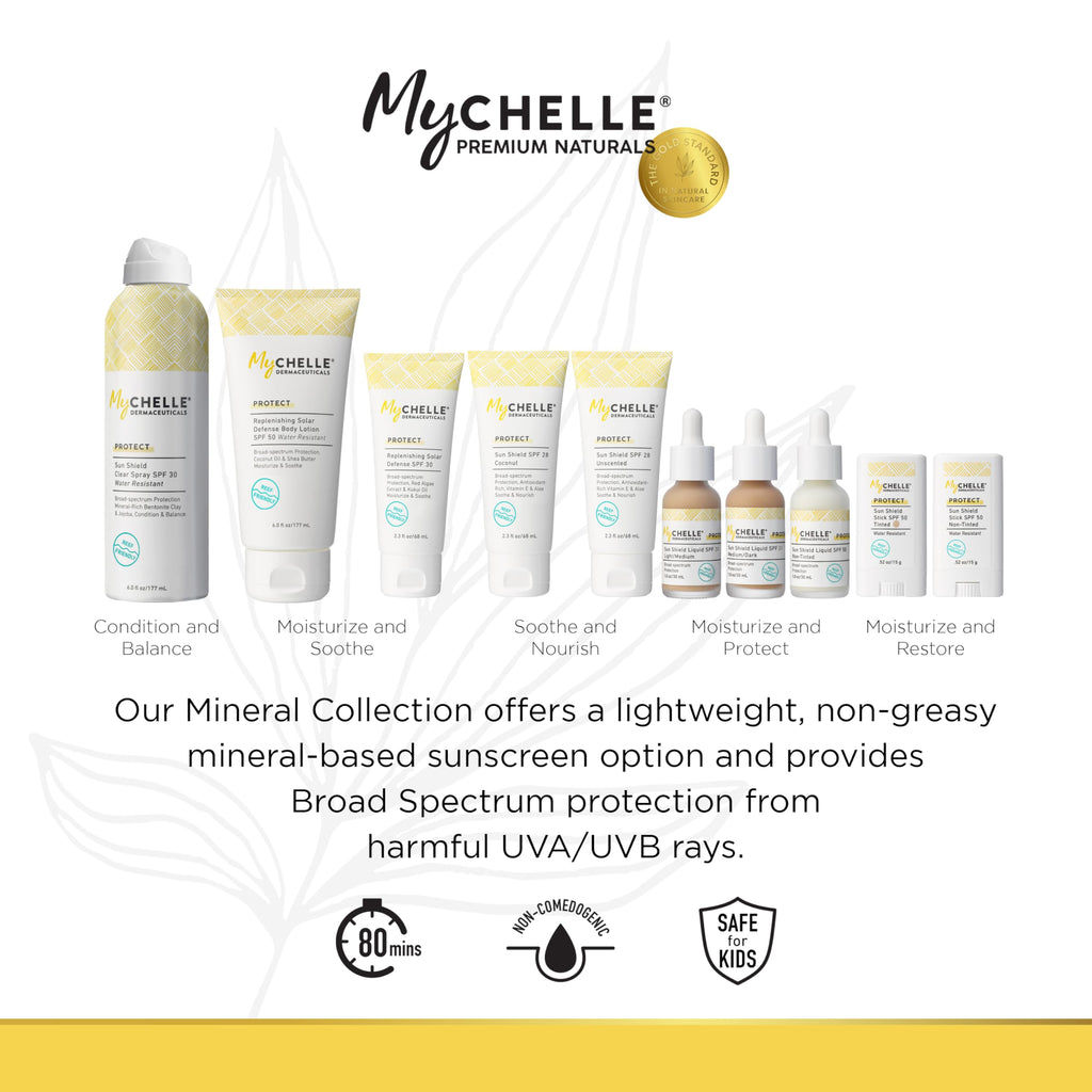 MyChelle Sun Shield Clear Spray SPF 30 – Zinc Oxide Sunscreen for Face & Body (6 fl oz)