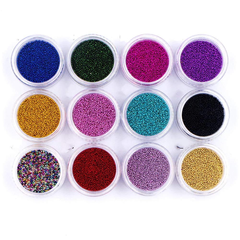 Minejin Nail Art Mini Beads 3D Colorful Caviar Charms | Mygitter