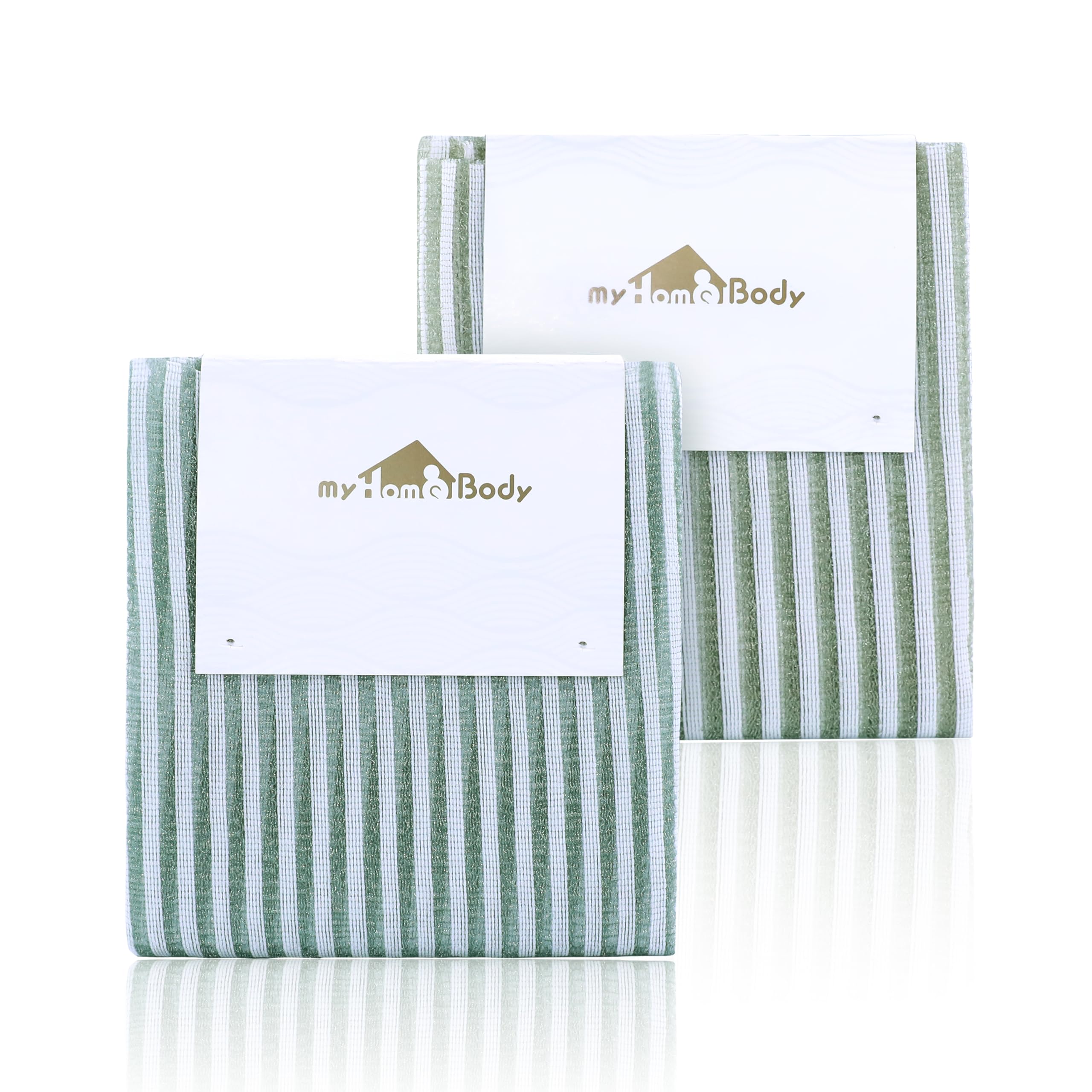 myHomeBody Extra Long Exfoliating Washcloth – 43.3-Inch Back Scrubber, Set of 2