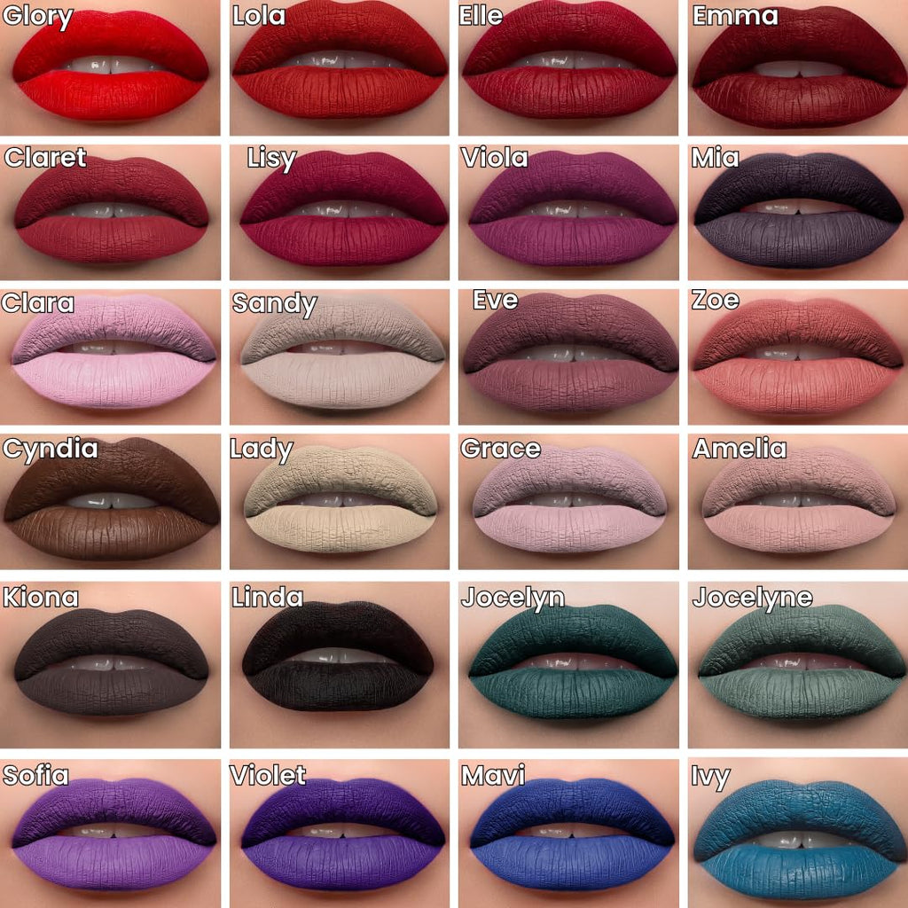 Mynena Matte Liquid Lipstick Black – Long-Lasting, Transfer-Proof, Vegan & Cruelty-Free